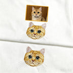 Fleece-Lined Crewneck Sweatshirt: Custom Pet Portrait & Personalized Text / Year, Pet Memorial Casual Pullover
