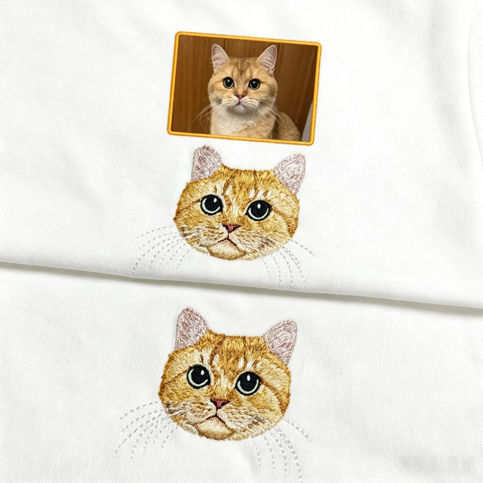 Fleece-Lined Crewneck Sweatshirt: Custom Pet Portrait & Personalized Text / Year, Pet Memorial Casual Pullover