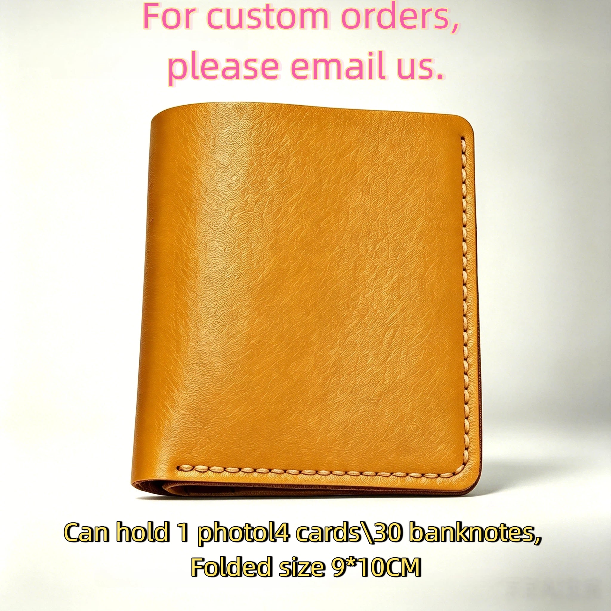 Personalized Pet Photo Embroidery Genuine Leather Wallet | Handmade Memory Gift for Pet Owners