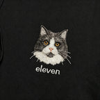 Washed Cotton Crewneck Sweatshirt: Personalized Pet Embroidery, Hand-Stitched Pet Portrait with Custom Name, Unisex Top