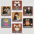 Personalized Pet Photo Embroidery Genuine Leather Wallet | Handmade Memory Gift for Pet Owners