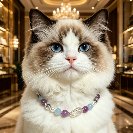 Colorful Natural Crystal Pet Collars | 4 Gemstone Shades For Cats & Small Dogs