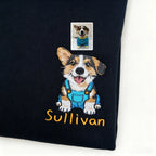 Classic Hoodie: A soft, warm cotton hoodie featuring a hand-stitched, custom pet embroidery made with love. It's the perfect gift for pet parents' birthdays or Christmas.