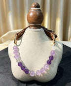 Amethyst Pet Collar & Owner Bracelet Set | Anxiety Relief, Stress Healing & Emotional Bonding