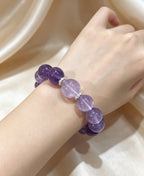 Amethyst Pet Collar & Owner Bracelet Set | Anxiety Relief, Stress Healing & Emotional Bonding