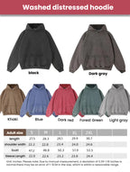 Washed Hoodie: Upload Your Cat or Dog Photo for a Custom Embroidered Hoodie, Hand-Sewn Pet Portrait Pullover