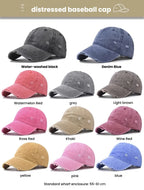 Distressed Ripped Baseball Cap: Hand-Sewn Pet Portrait, Soft Washed Cotton Unisex Dad Hat, Pet Memorial Everyday Cap