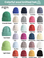 Colorful Knit Beanie: Upload Your Cat or Dog Photo for Custom Embroidery, Thick & Soft Ribbed Winter Hat, Versatile Outdoor Cold-Weather Essential