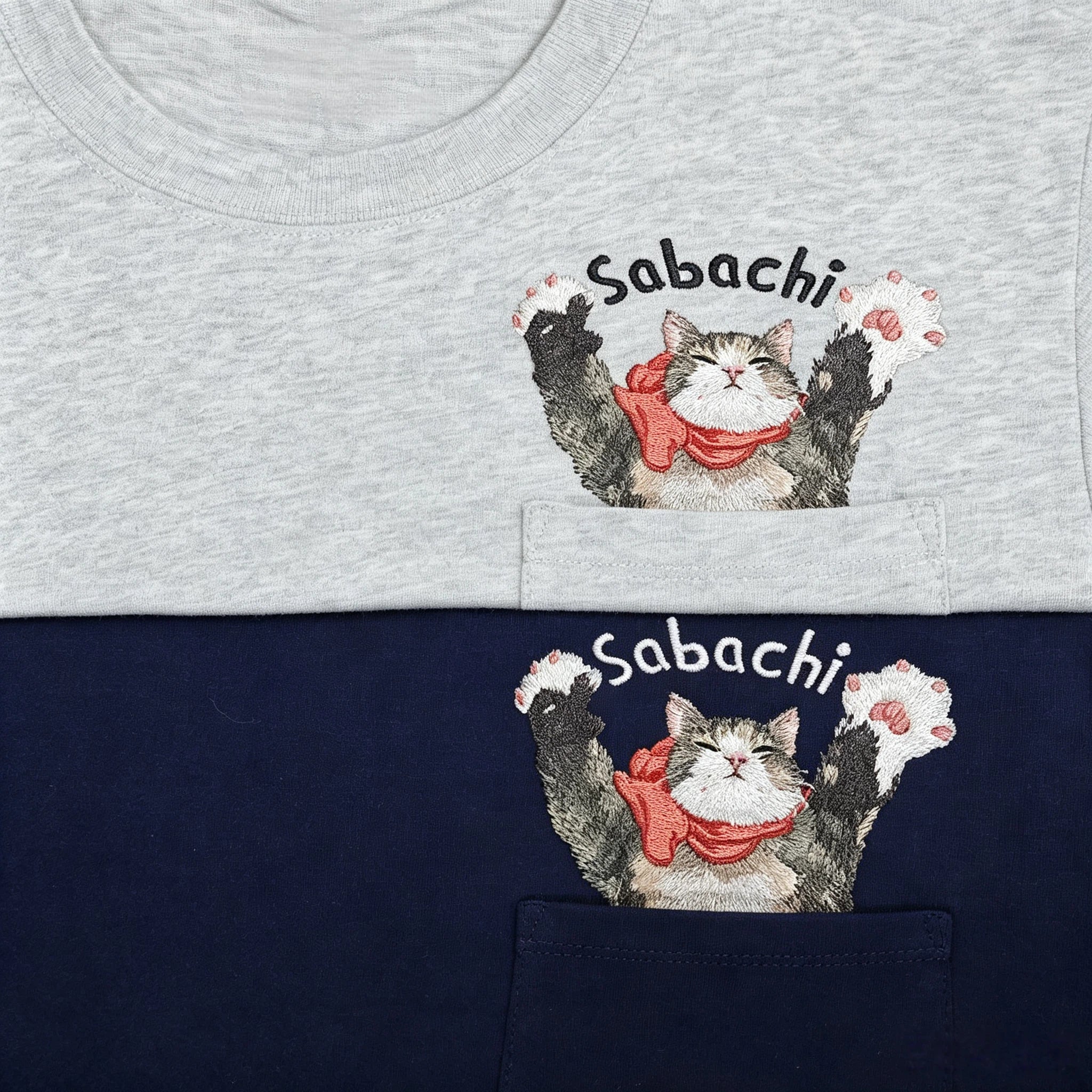 Oversized Pocket T-Shirt: Pure Cotton Short Sleeve with Custom Pet Portrait Embroidery. Unisex Summer Top with Chest Embroidery from Your Pet Photo – The Perfect Shirt for Dog Lovers!
