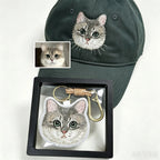 Classic Baseball Cap: Custom Pet Portrait Embroidery, Personalized Dad Hat with Cat & Dog Photos, Adjustable Vintage Casual Cap for Pet Lovers