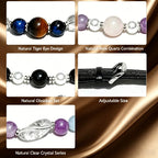 Colorful Natural Crystal Pet Collars | 4 Gemstone Shades For Cats & Small Dogs