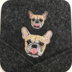 Washed Cotton Crewneck Sweatshirt: Personalized Pet Embroidery, Hand-Stitched Pet Portrait with Custom Name, Unisex Top