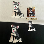 Fleece-Lined Crewneck Sweatshirt: Custom Pet Portrait & Personalized Text / Year, Pet Memorial Casual Pullover