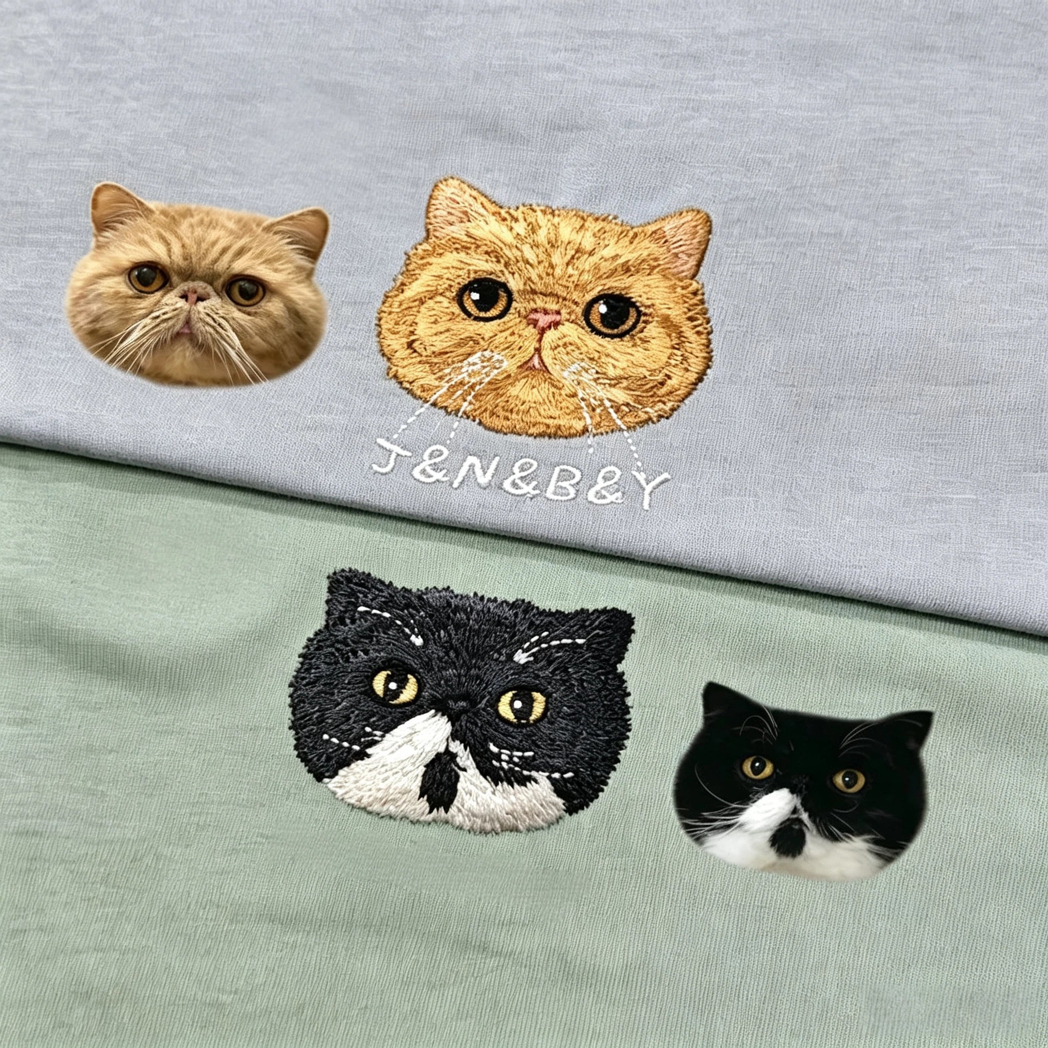 Women's Fitted T-Shirt: Cute Little Dog Chest Embroidery. Custom Pet Photo Pure Cotton Tee – The Perfect Holiday Gift!