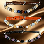 Colorful Natural Crystal Pet Collars | 4 Gemstone Shades For Cats & Small Dogs