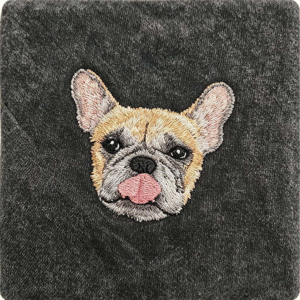 Washed Hoodie: Upload Your Cat or Dog Photo for a Custom Embroidered Hoodie, Hand-Sewn Pet Portrait Pullover