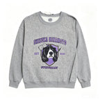 Classic Crewneck Sweatshirt: Custom Pet Portrait Embroidery, Personalized Cat/Dog Photo & Name, Casual Top for Pet Parents