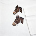 Drop shoulder T-shirt：Heartfelt Pure Cotton Short-Sleeve T-Shirt with Custom Pet Embroidery. Featuring exquisite, hand-stitched pet portraits, this is the perfect birthday or holiday gift for any pet lover.