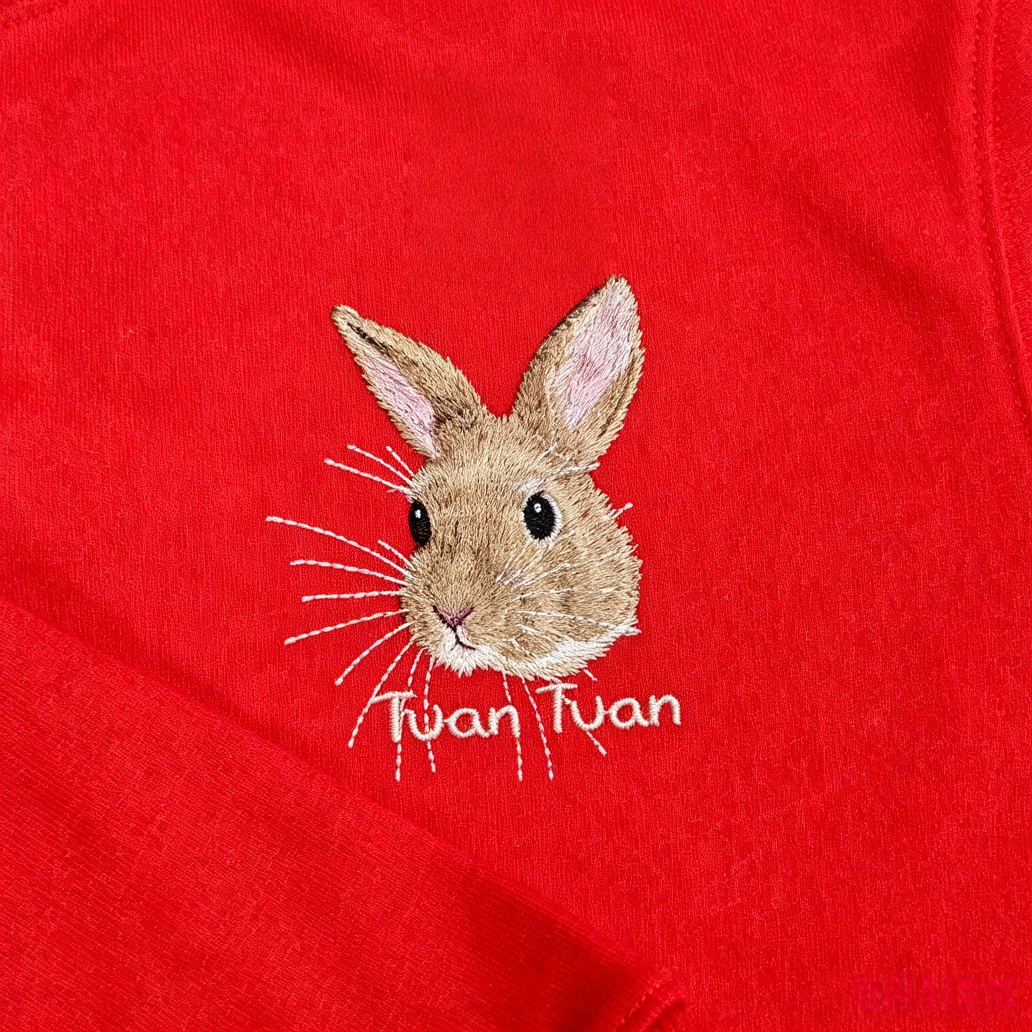 Fleece-Lined Crewneck Sweatshirt: Custom Pet Portrait & Personalized Text / Year, Pet Memorial Casual Pullover