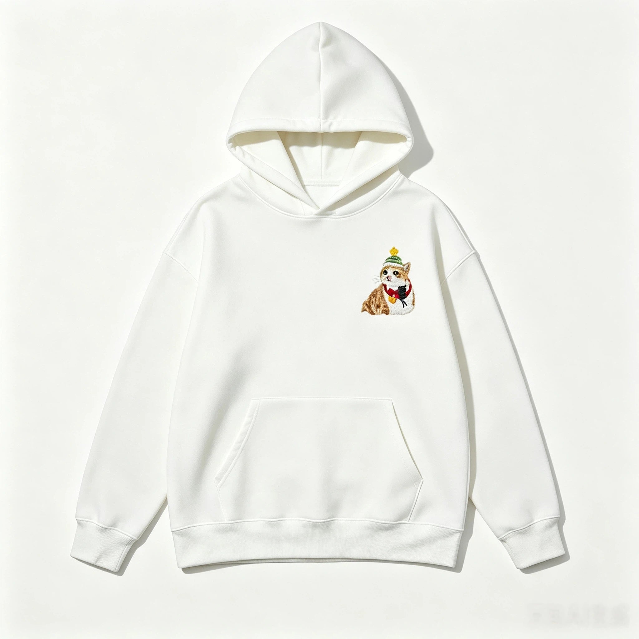 Classic Hoodie: A soft, warm cotton hoodie featuring a hand-stitched, custom pet embroidery made with love. It's the perfect gift for pet parents' birthdays or Christmas.