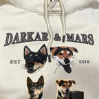 Classic Hoodie: A soft, warm cotton hoodie featuring a hand-stitched, custom pet embroidery made with love. It's the perfect gift for pet parents' birthdays or Christmas.
