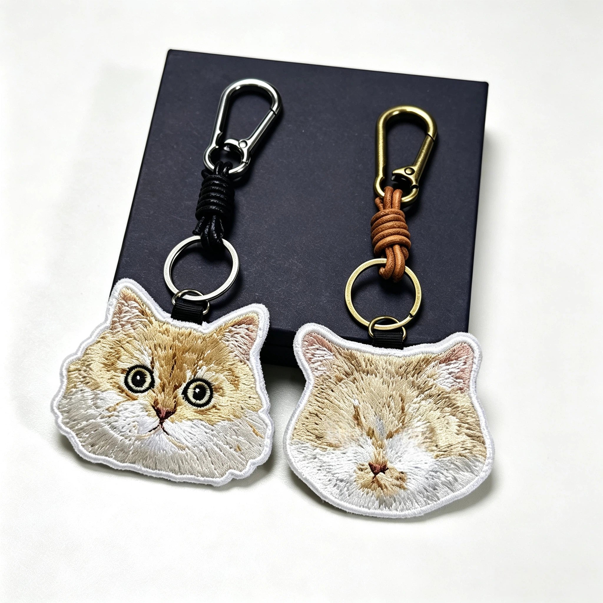 Custom pet felt & leather keychains – simply upload a photo of your furry friend to create a one-of-a-kind keepsake. The most heartfelt personalized gift for any pet parent!