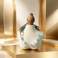 Light Blue Aquamarine Beaded Dog Collar & Matching Bracelet | Calming Crystal Human Pet Matching Set
