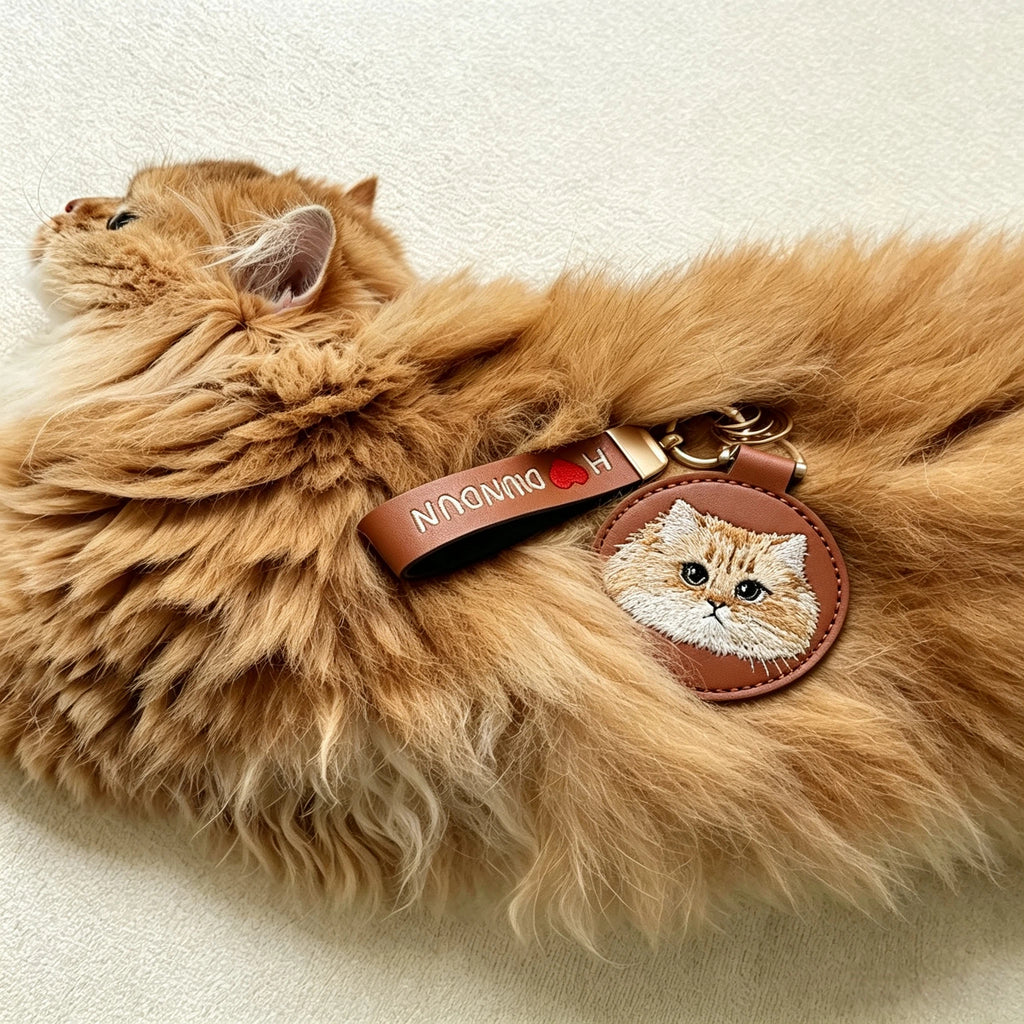 Custom pet felt & leather keychains – simply upload a photo of your furry friend to create a one-of-a-kind keepsake. The most heartfelt personalized gift for any pet parent!