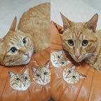 Custom Pet Portrait Embroidered Croissant Bag, One-of-a-Kind Genuine Leather Shoulder Bag with Your Pet’s Portrait, A Heartfelt Exclusive Gift for Pet Lovers & Fur Parents
