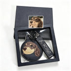 Custom pet felt & leather keychains – simply upload a photo of your furry friend to create a one-of-a-kind keepsake. The most heartfelt personalized gift for any pet parent!
