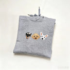 Classic Hoodie: A soft, warm cotton hoodie featuring a hand-stitched, custom pet embroidery made with love. It's the perfect gift for pet parents' birthdays or Christmas.
