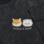 Vintage Washed T-Shirt: Upload your own cat or dog photo and add a custom name. A versatile everyday piece that lets you wear your two fur babies with you throughout the entire summer!