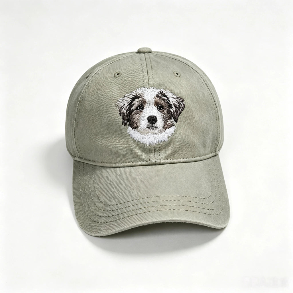 Classic Baseball Cap: Custom Pet Portrait Embroidery, Personalized Dad Hat with Cat & Dog Photos, Adjustable Vintage Casual Cap for Pet Lovers