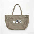 Casual shopping bag：Custom Pet Photo Embroidery, Versatile Multi-Color Women's Handbag, Large Capacity Everyday Shopping Shoulder Bag