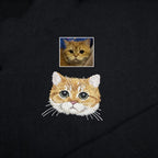 Fleece-Lined Crewneck Sweatshirt: Custom Pet Portrait & Personalized Text / Year, Pet Memorial Casual Pullover