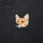 Drop shoulder T-shirt：Heartfelt Pure Cotton Short-Sleeve T-Shirt with Custom Pet Embroidery. Featuring exquisite, hand-stitched pet portraits, this is the perfect birthday or holiday gift for any pet lover.