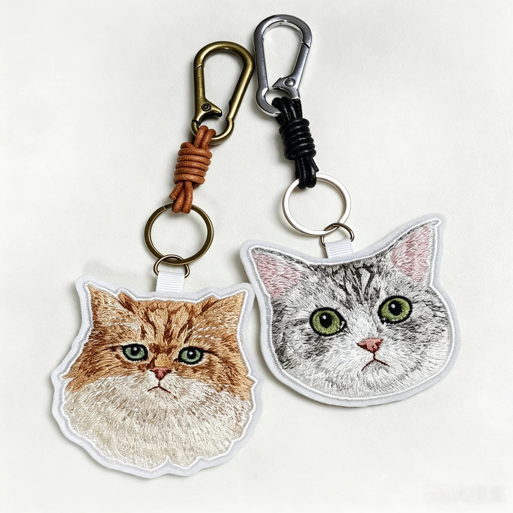 Custom pet felt & leather keychains – simply upload a photo of your furry friend to create a one-of-a-kind keepsake. The most heartfelt personalized gift for any pet parent!