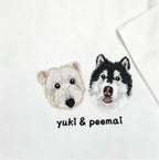 Classic Tee: Custom Pet Photo Embroidery Short Sleeve, Hand-Stitched Cat & Dog Portrait, 100% Cotton, Versatile Gift for Pet Lovers