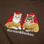 Fleece-Lined Crewneck Sweatshirt: Custom Pet Portrait & Personalized Text / Year, Pet Memorial Casual Pullover